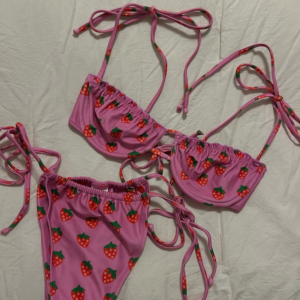 Strawberry Milk Mob Bikini Set